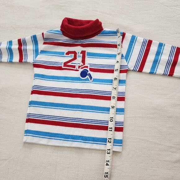 Vintage Healthtex Striped Whistle Turtleneck 2t/2t - Picture 5 of 7